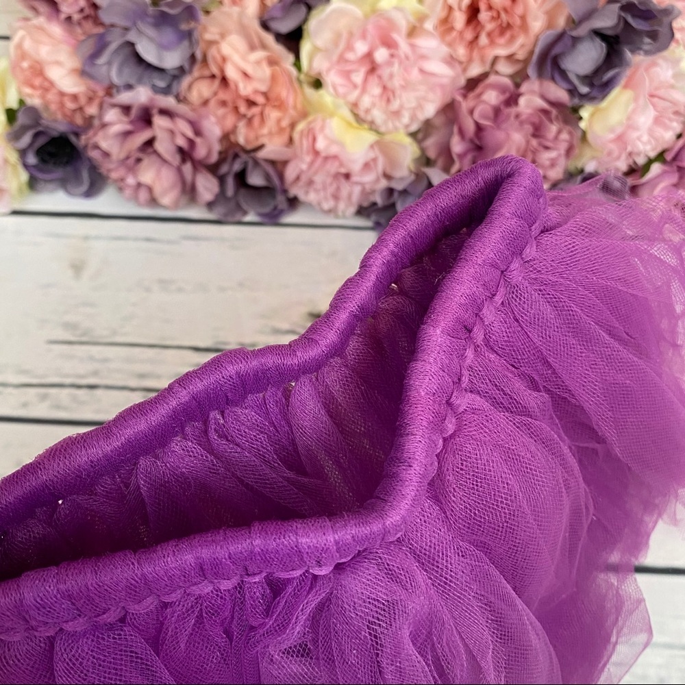 Newborn Baby Purple Tutu and Headband Photography Prop - Picture 7 of 8